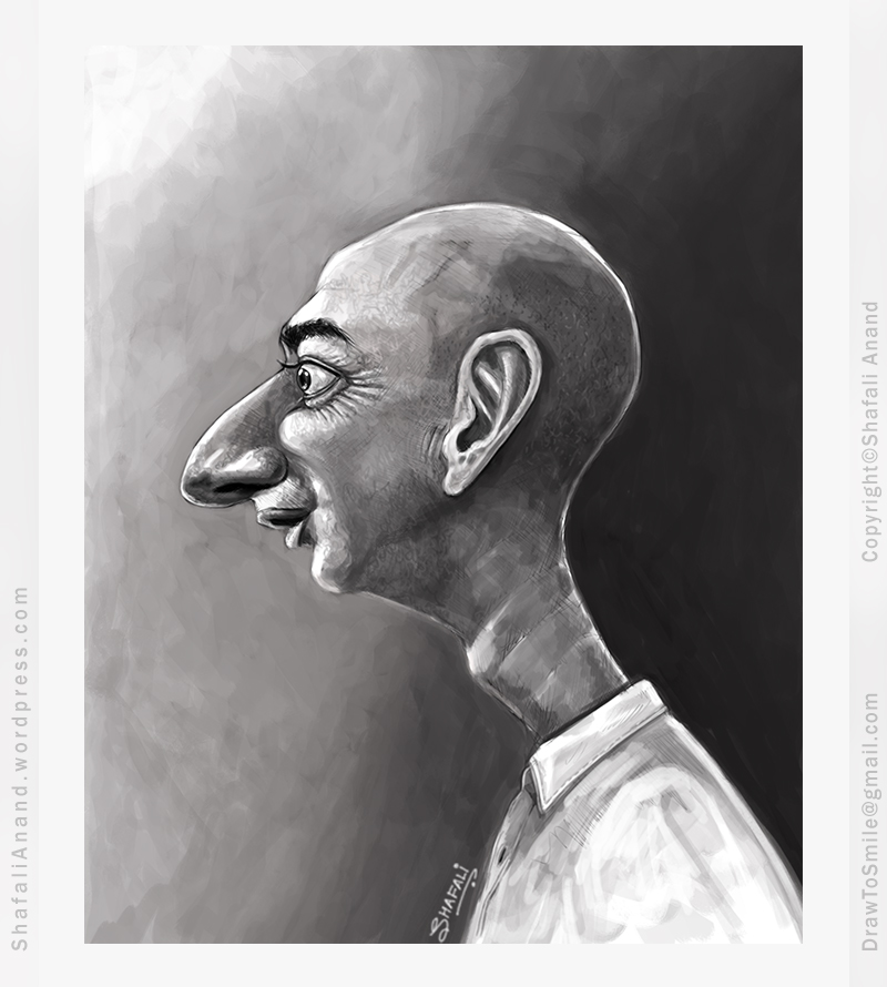 Caricature Illustration: Jeff Bezos - Amazon Founder.