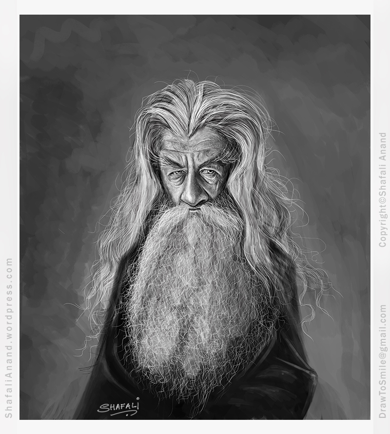 Caricature Illustration: Gandalf the Grey
