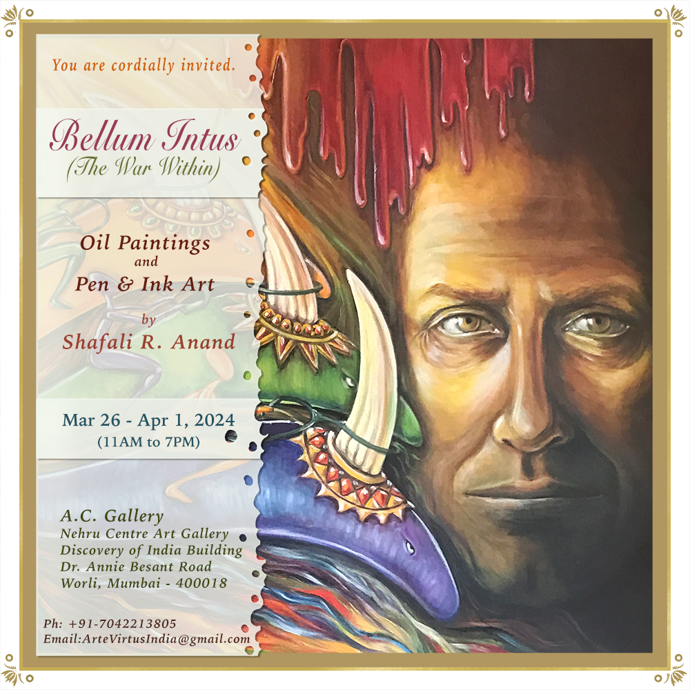Art Exhibition of Oil Paintings by Shafali R. Anand at Nehru Centre, Worli, Mumbai - from March 26 to April 01, 2024.